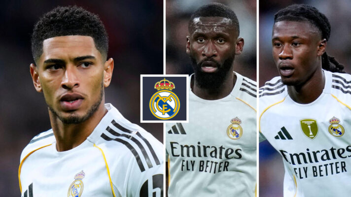 Real Madrid trio Jude Bellingham, Antonio Rudiger and Eduardo Camavinga