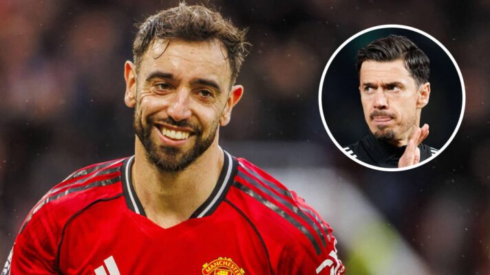 Manchester United star Bruno Fernandes and Jose Fonte - copyright F365