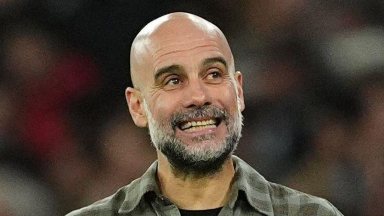 Manchester Metropolis supervisor Pep Guardiola reacts against Real Madrid