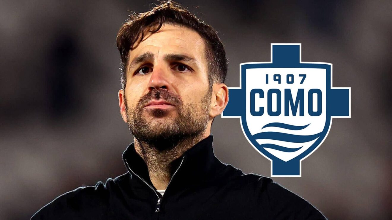 Cesc Fabregas and the Como badge