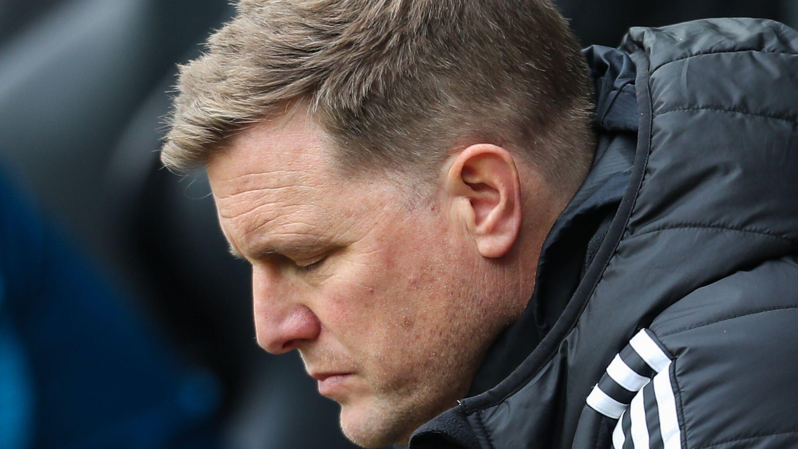 Newcastle coach Eddie Howe reacts against Sunderland