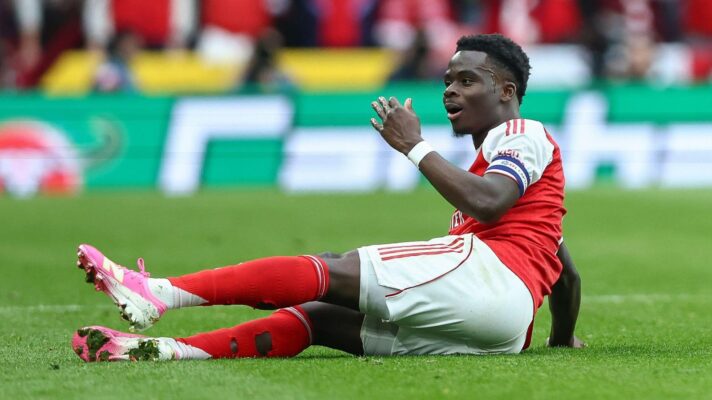 Arsenal winger Bukayo Saka