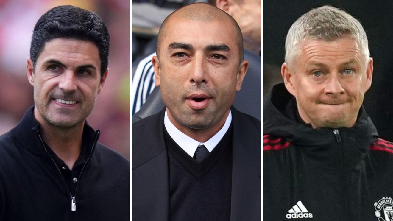 Mikel Arteta, Roberto Di Matteo and Ole Gunnar Solskjaer