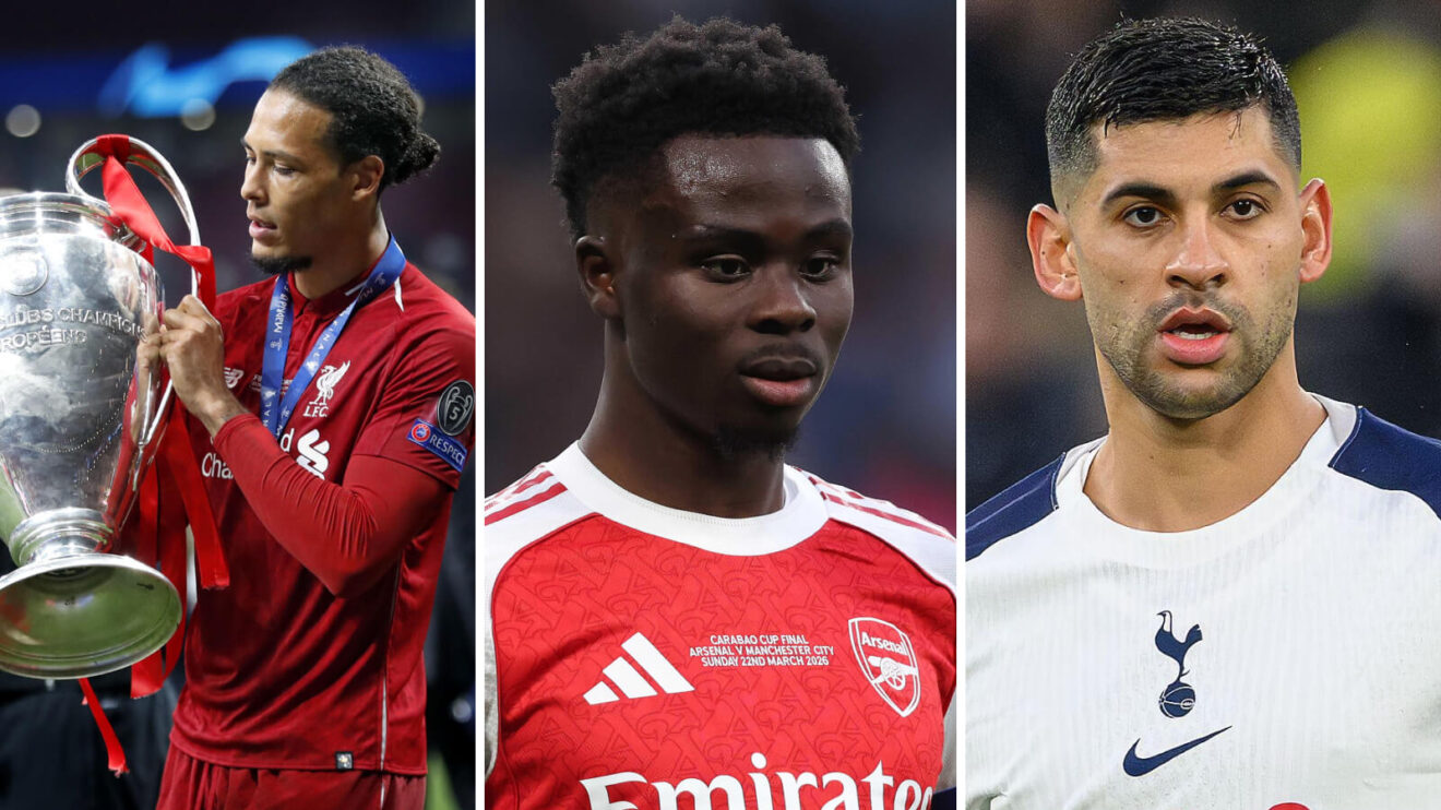 Virgil van Dijk, Bukayo Saka and Cristian Romero.