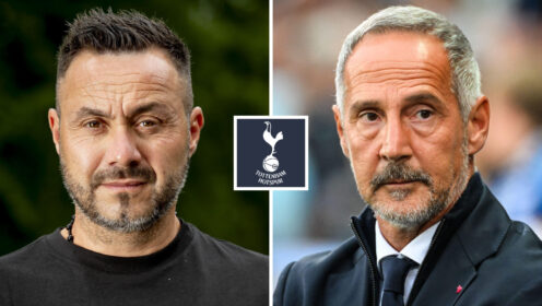 ‘No talks’ with Hutter as De Zerbi is ruled out of Tottenham running after Tudor agrees to leave
