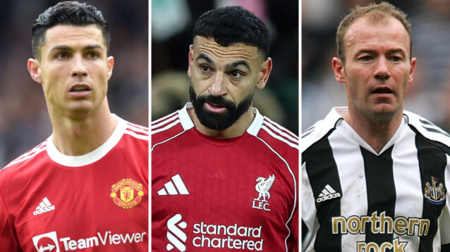 Cristiano Ronaldo, Mohamed Salah & Alan Shearer.