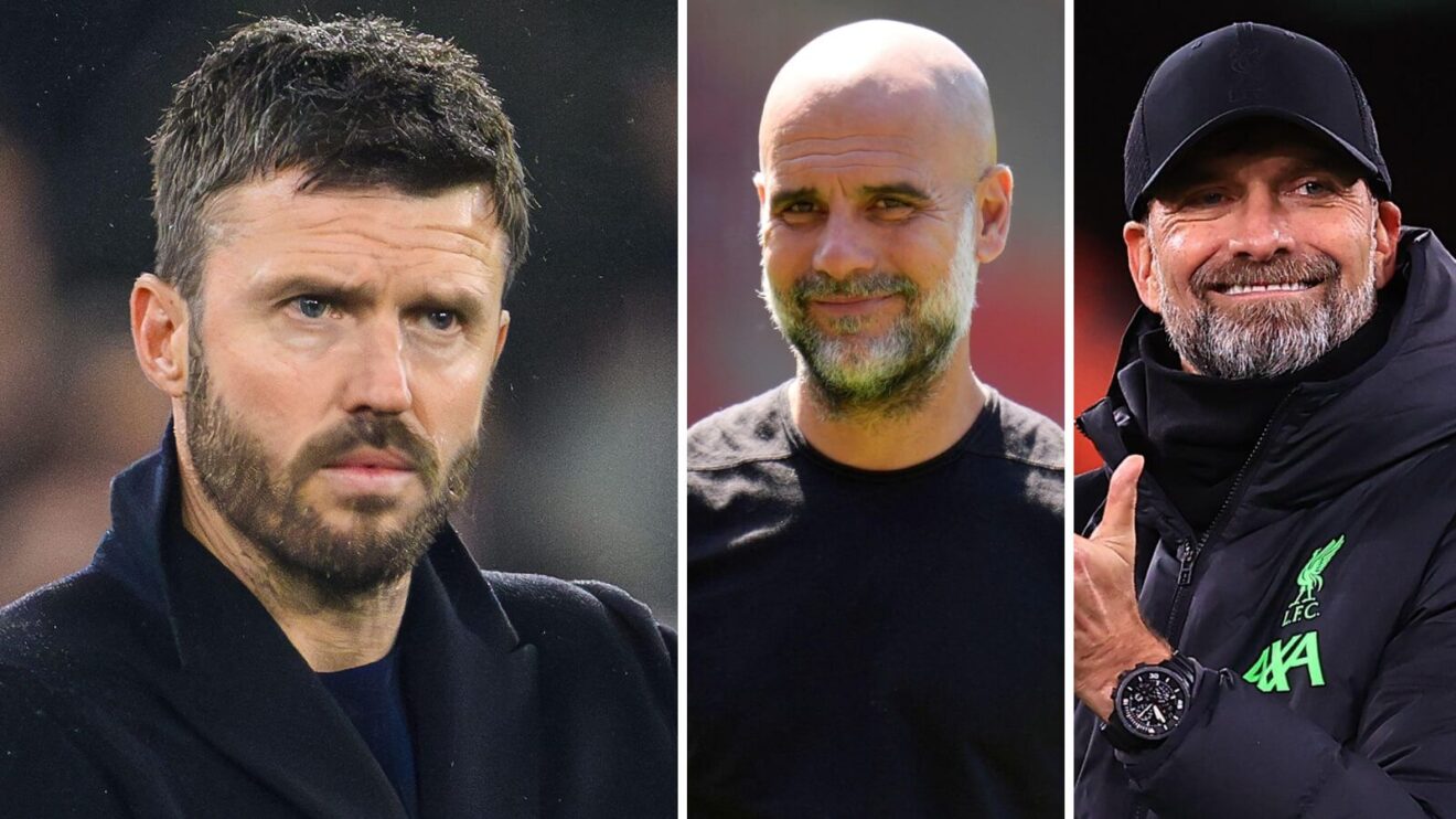Michael Carrick, Pep Guardiola and Jurgen Klopp.