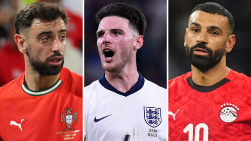 Rice, Salah, Fernandes among every Premier League club’s most-capped players