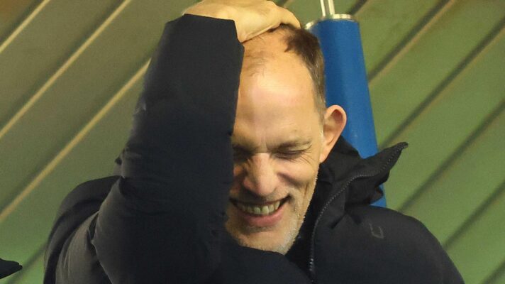 England manager Thomas Tuchel reacts in frustration