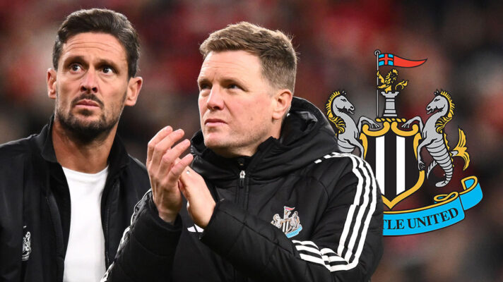 Newcastle manager Eddie Howe and assistant Jason Tindall.