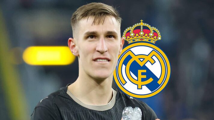 Nico Schlotterbeck with Real Madrid badge