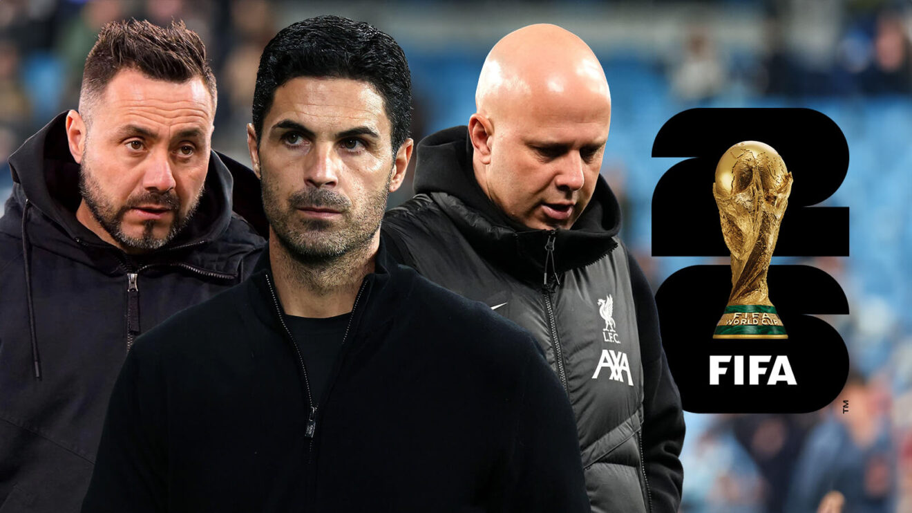 Roberto De Zerbi, Mikel Arteta and Arne Slot