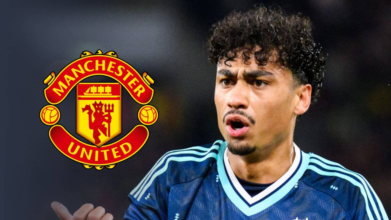 Eintracht Frankfurt superstar Nathaniel Brown, through a Manchester Joined badge