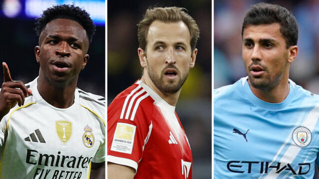 Vinicius Junior, Harry Kane and Rodri,