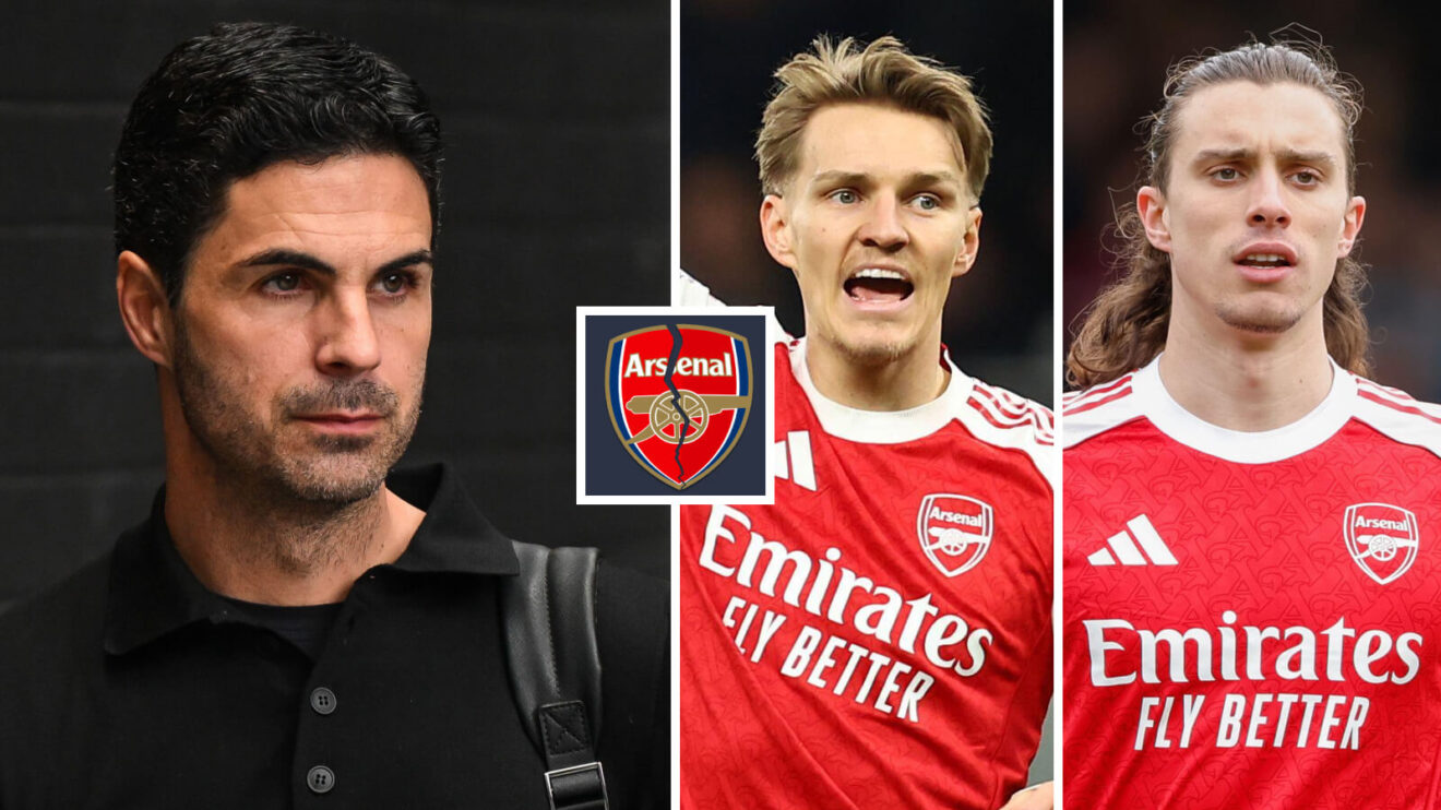 Arteta Odegaard Calafiori Arsenal