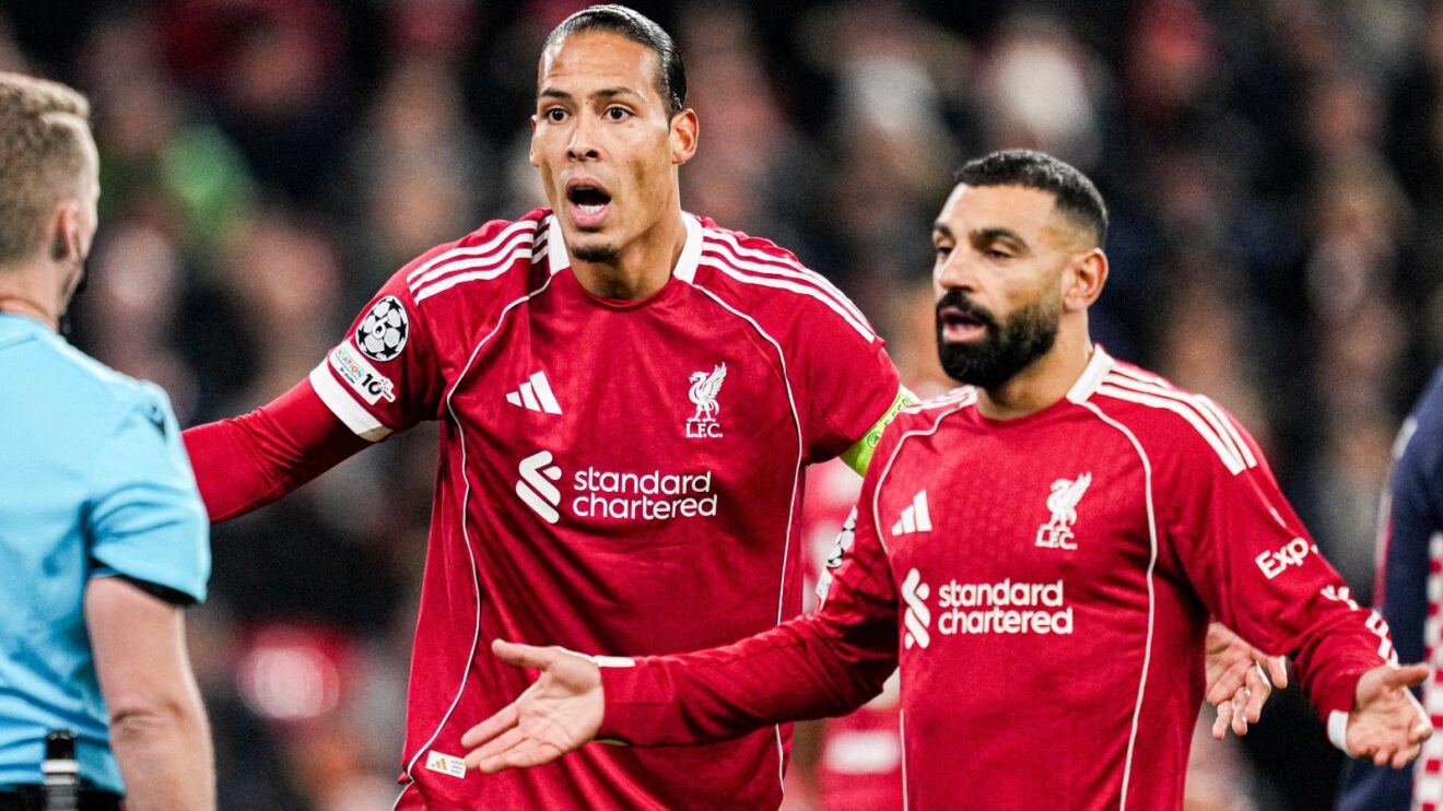 Liverpool's Virgil van Dijk and Mo Salah.