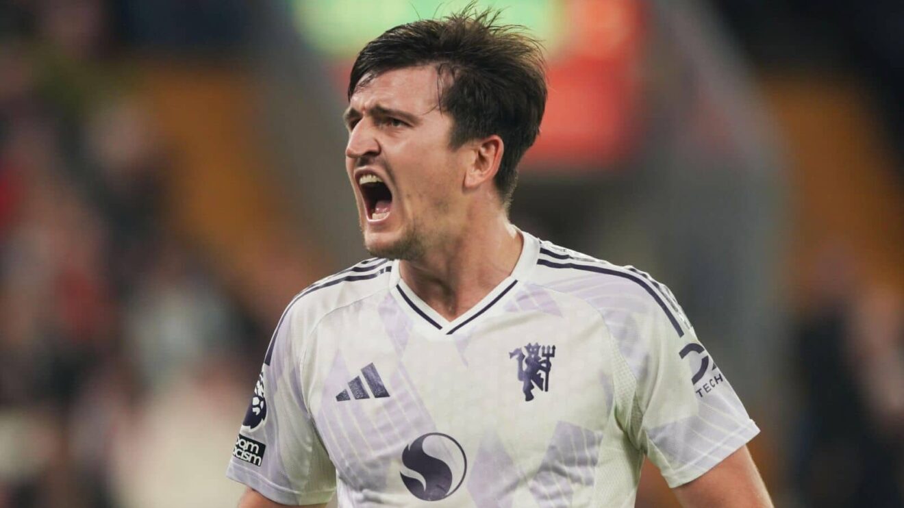 Harry Maguire in a Manchester United match