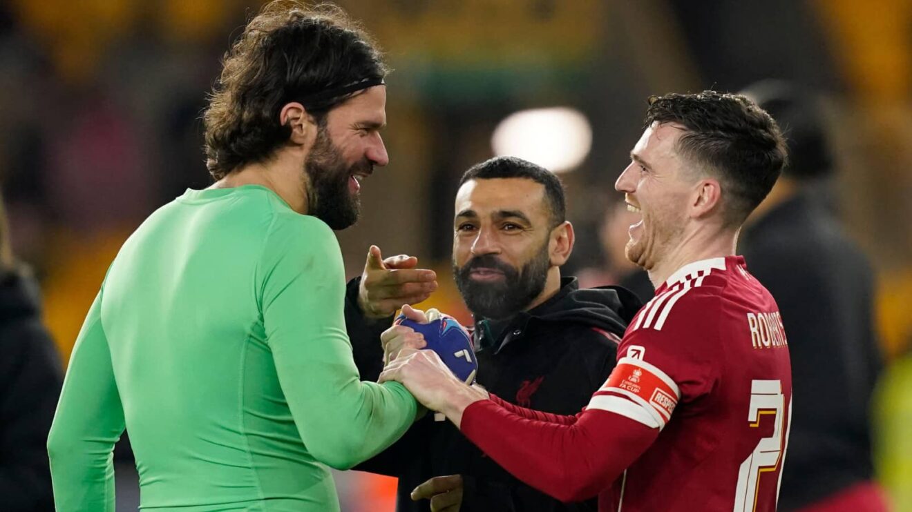 Liverpool tales Alisson Becker, Mohamed Salah and also Andy Robertson