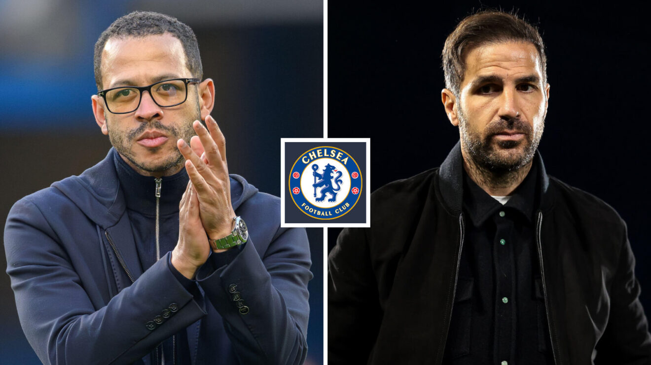 Chelsea boss Liam Rosenior and Cesc Fabregas