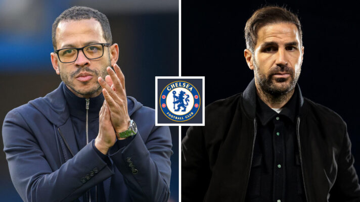 Chelsea boss Liam Rosenior and Cesc Fabregas