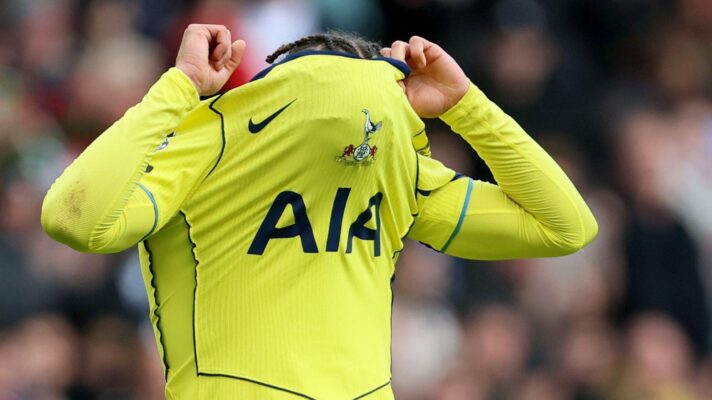 A Spurs player is embarrassed