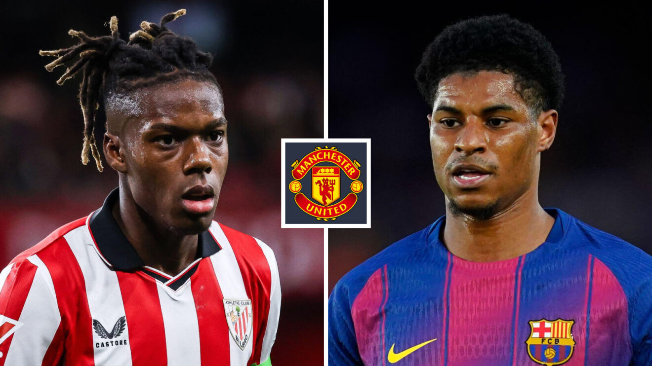 Man Utd transfer target Nico Williams and Marcus Rashford