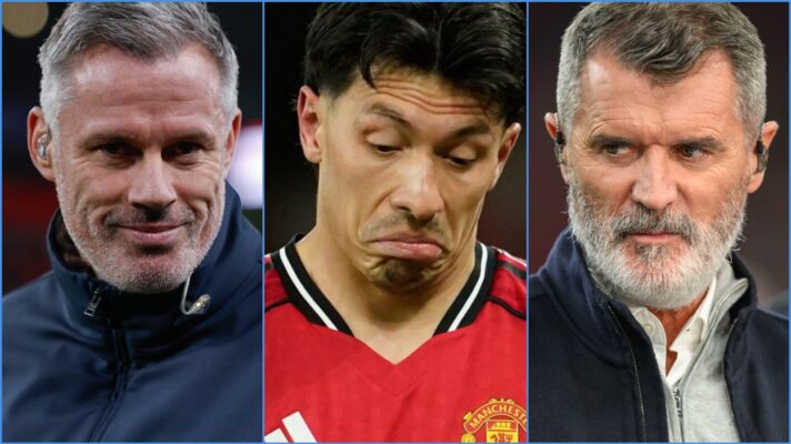 Jamie Carragher, Man Utd defender Lisandro Martinez and Roy Keane