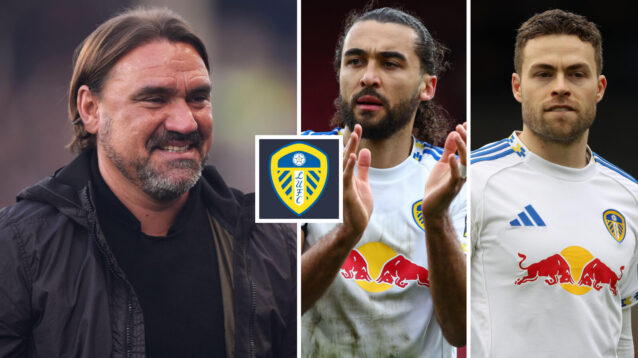 Daniel Farke, Dominic Calvert-Lewin and Gudmondsson.