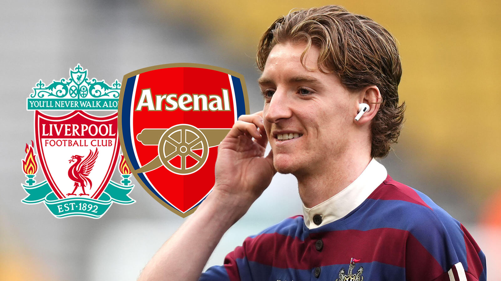 F365 Two Badges Anthony Gordon Arsenal Liverpool