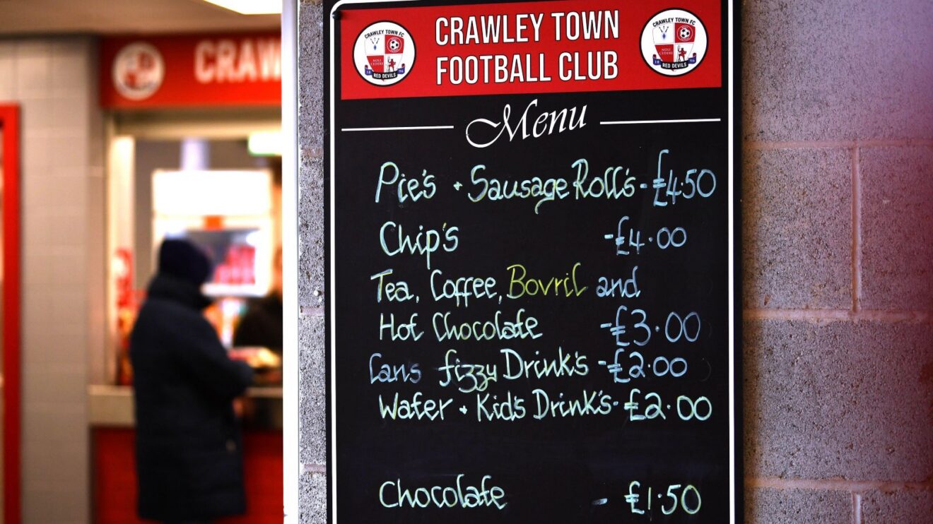 Crawley Town menu