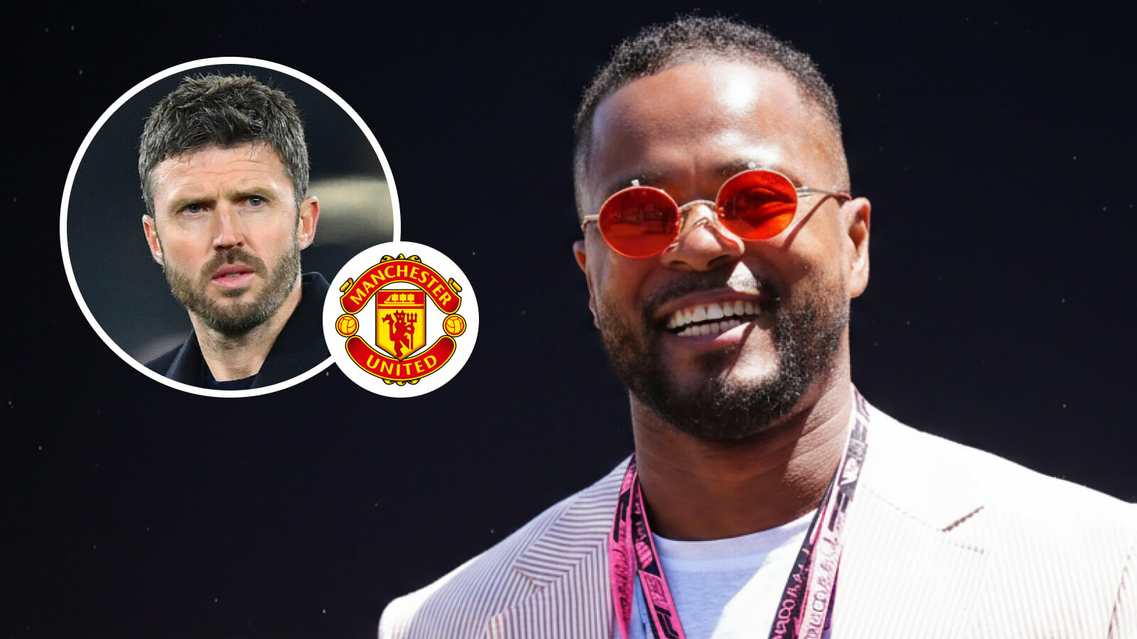 F365 Patrice Evra with Michael Carrick man utd badge 1