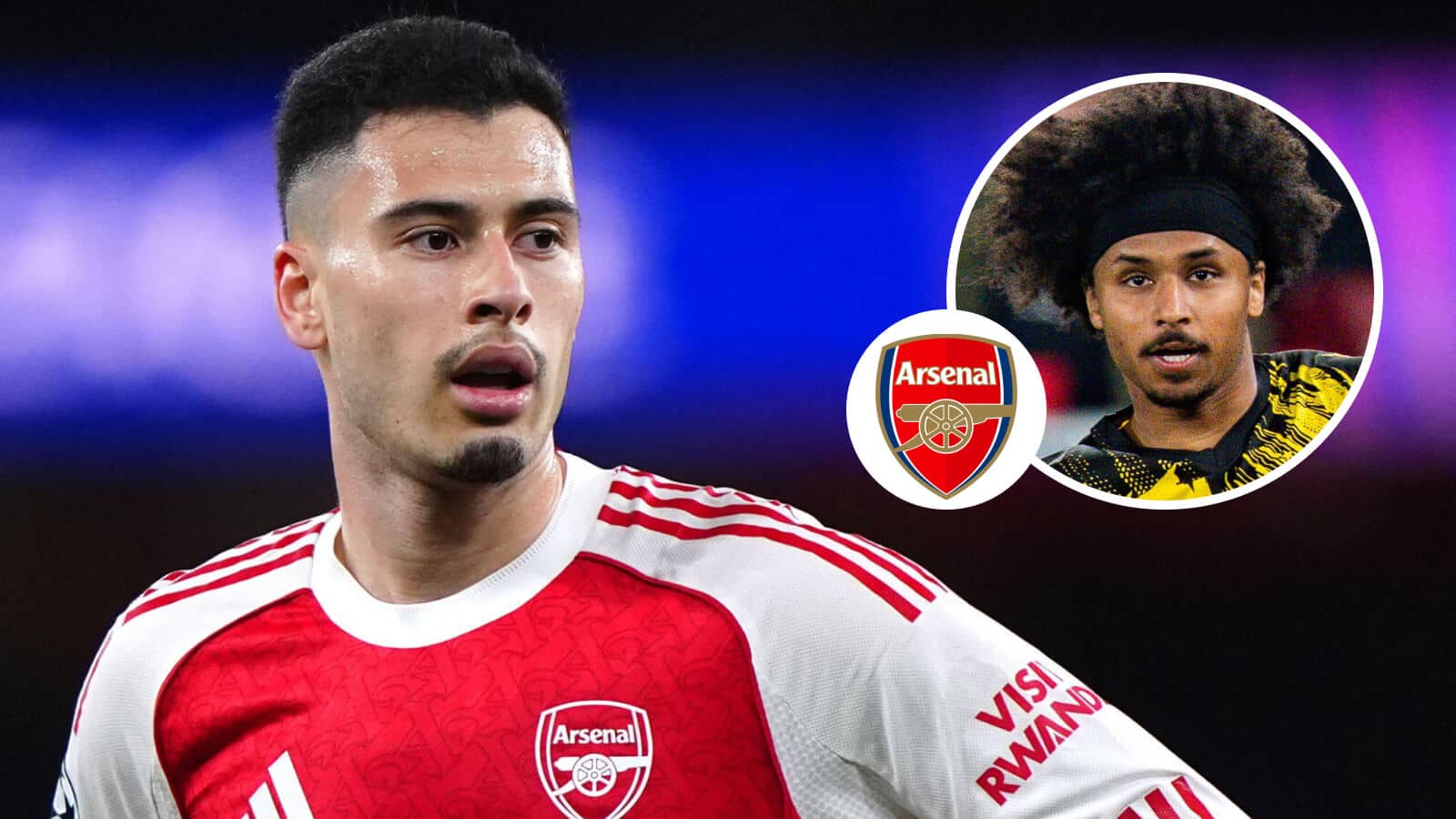 F365 Gabriel Martinelli Karim Adeyemi with Arsenal badge 1 1