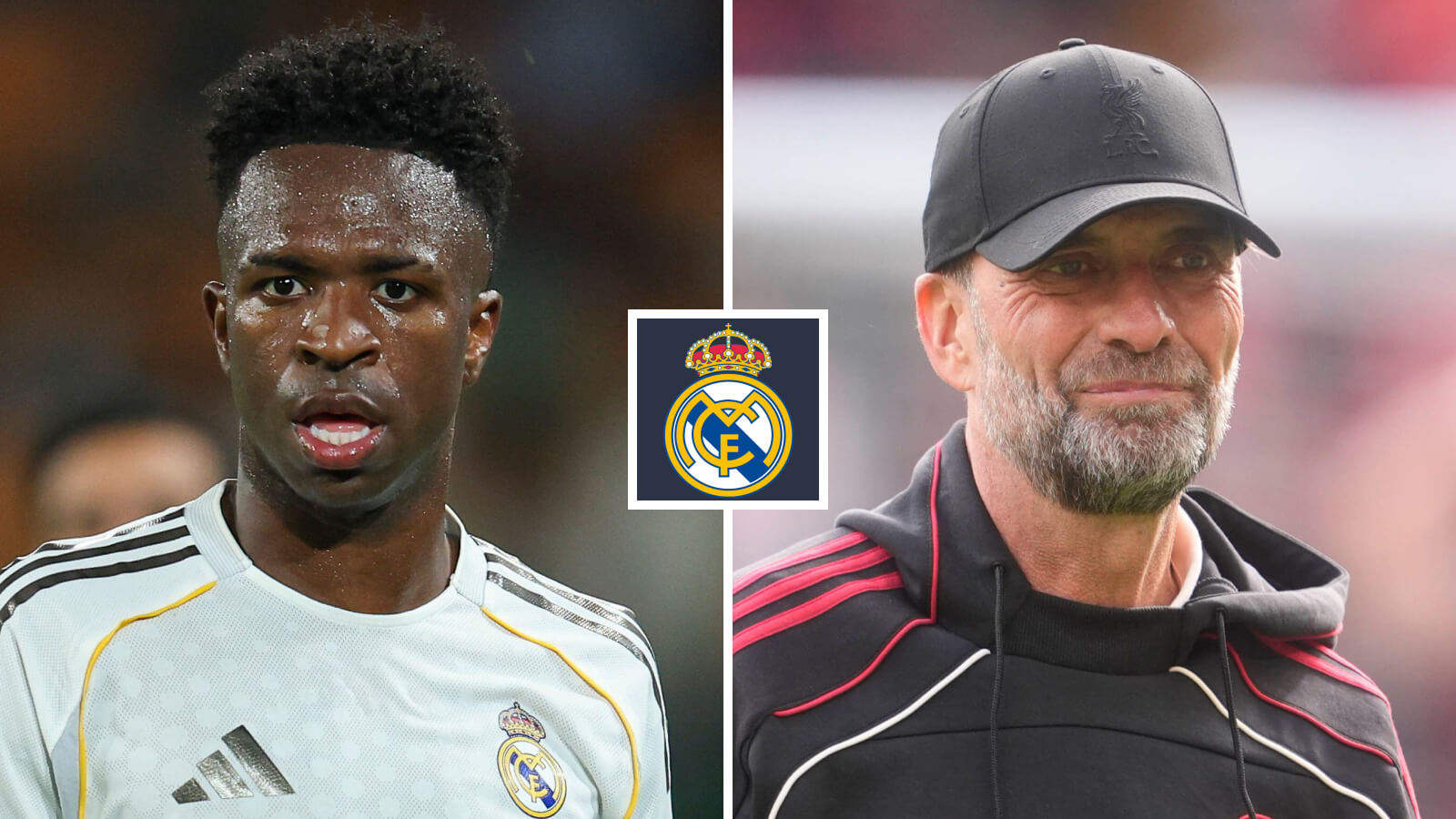 F365 Vinicius Junior Jurgen Klopp with Real Madrid badge 1 1