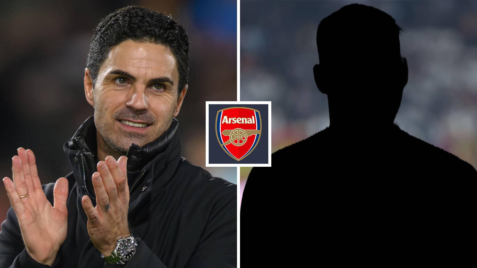 Two Images Collage Mikel Arteta Silhouette Player 1 1