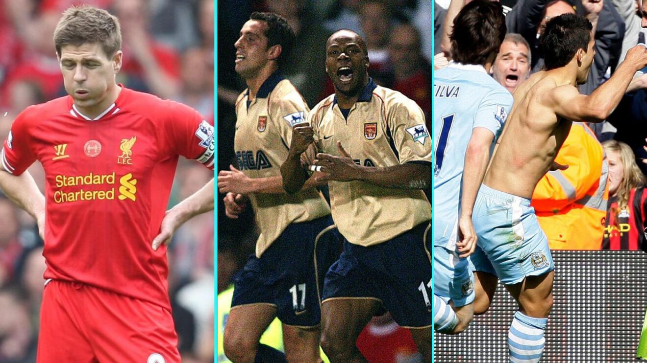Steven Gerrard's slip, Sylvian Wiltord's goal at Old Trafford and Sergio Aguero's last-minute goal