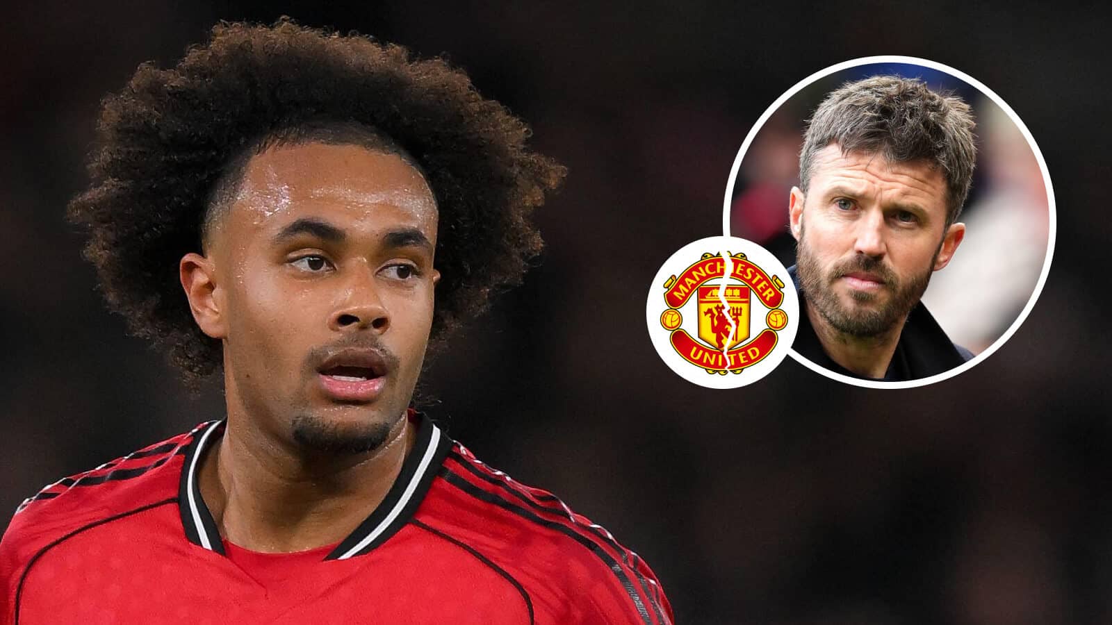 Two Images Collage Joshua Zirkzee Michael Carrick 1