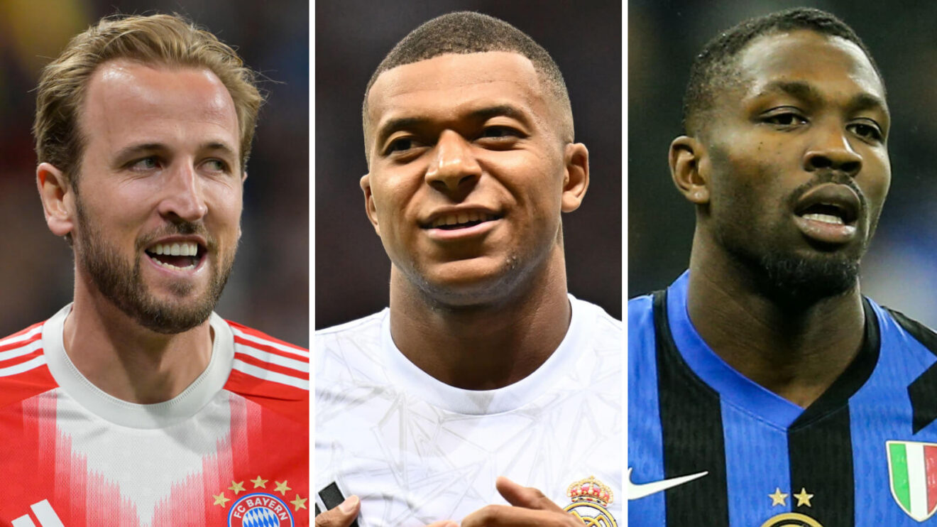 Harry Kane, Kylian Mbappe & Marcus Thuram.