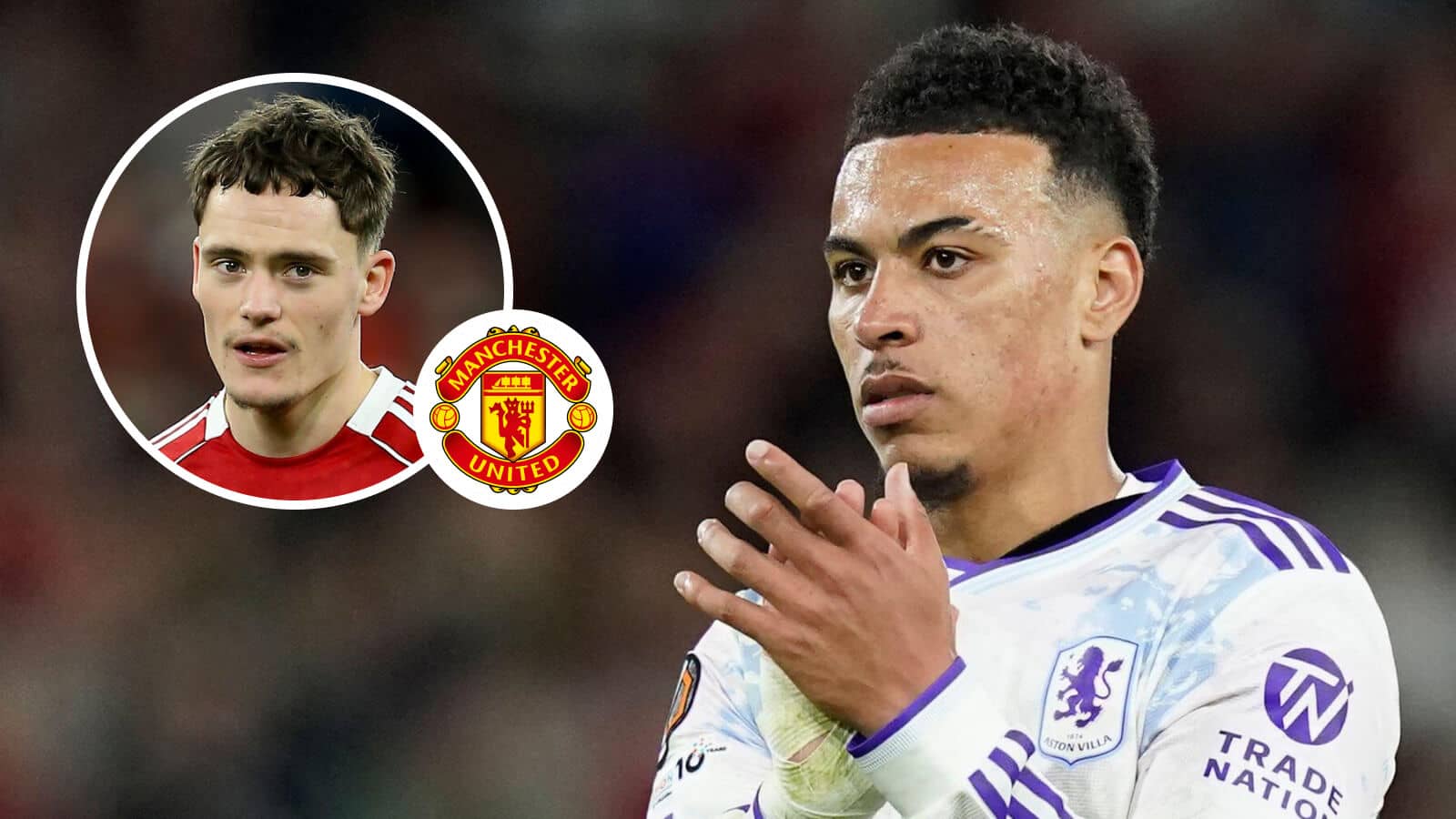 F365 Morgan Rogers Florian Wirtz with man utd badge 1 1