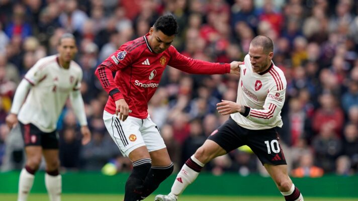 Alexis Mac Allister is schooled by Casemiro