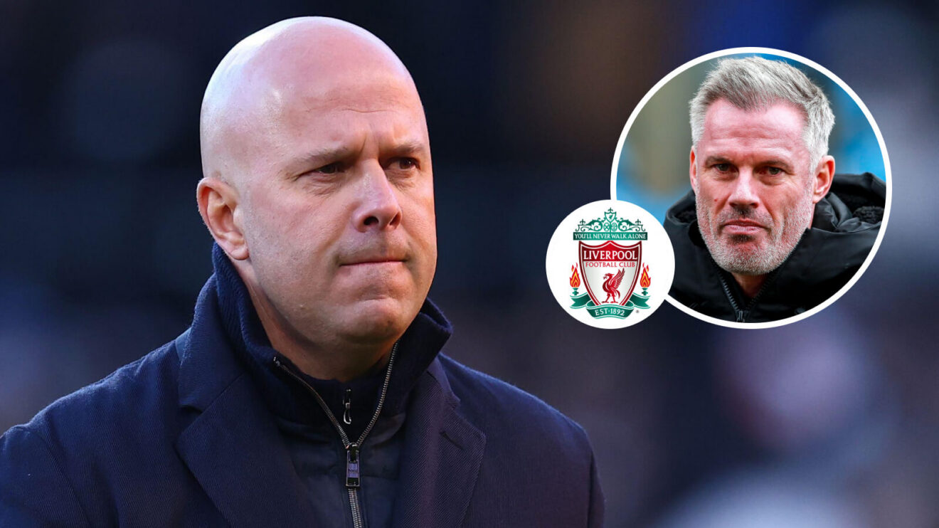 Liverpool boss Arne Slot and Jamie Carragher