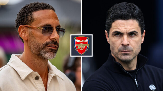 Rio Ferdinand and Arsenal boss Mikel Arteta