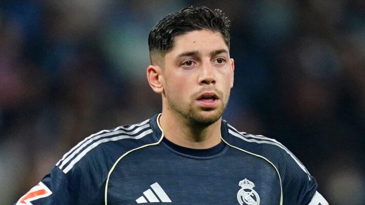 Federico Valvere in action for Real Madrid.