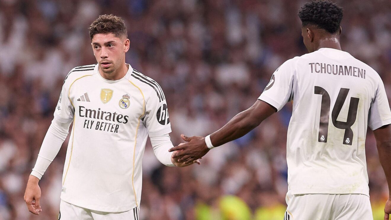 Real Madrid pair Federico Valverde and Aurelien Tchouameni