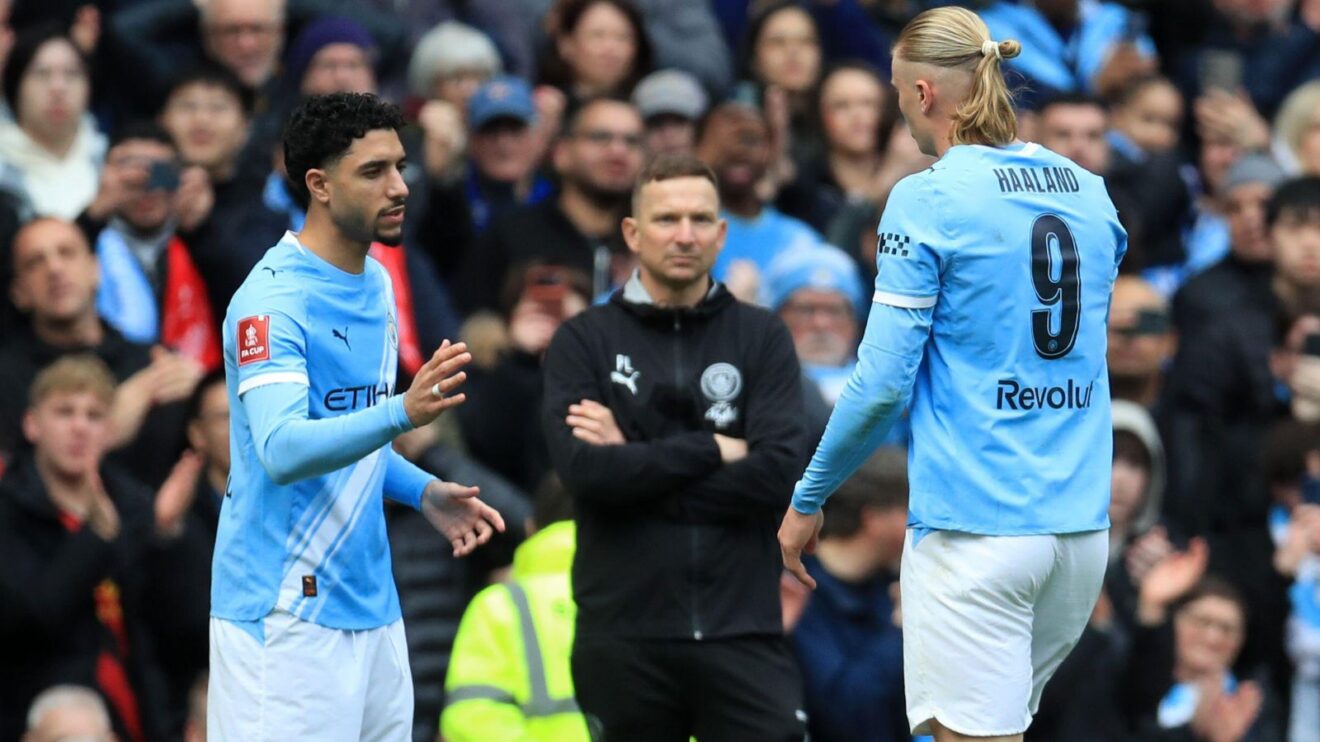 Omar Marmoush and Erling Haaland.