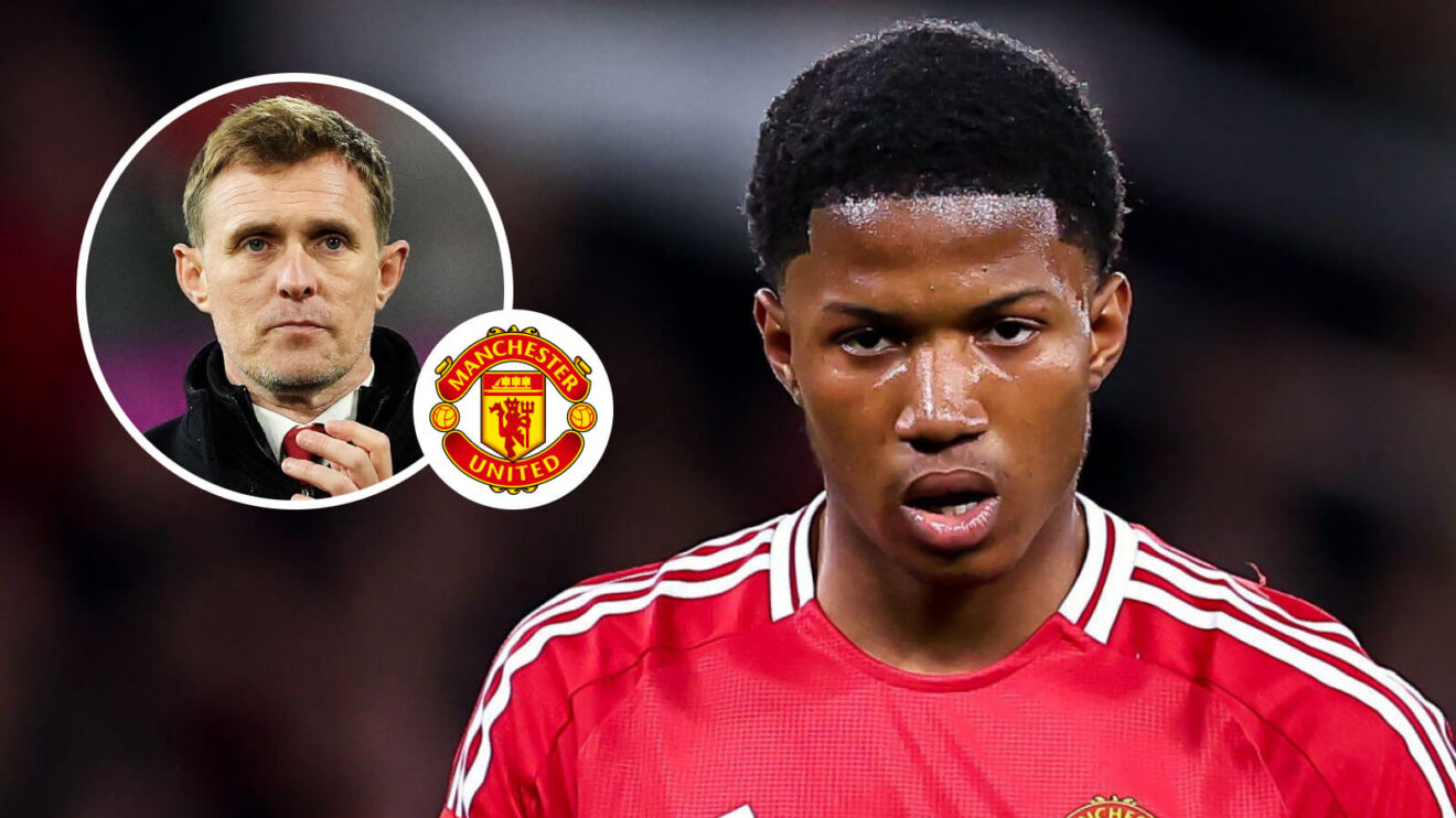 Darren Fletcher, Manchester United badge and Manchester United striker Chido Obi - copyright F365