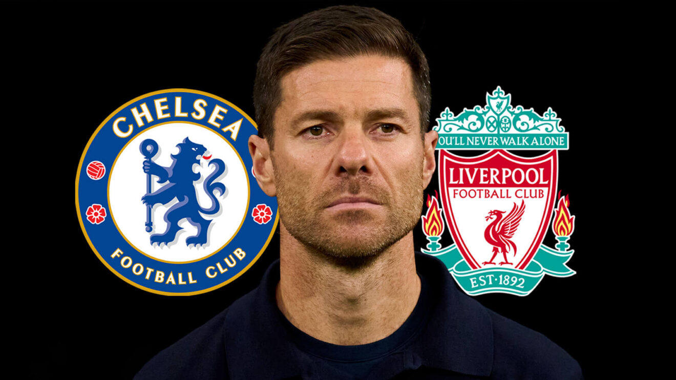 Chelsea badge, Xabi Alonso and Liverpool badge - copyright F365