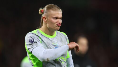 ‘Angry’ Haaland reacts to Arsenal title victory and tells Man City one thing they need to do