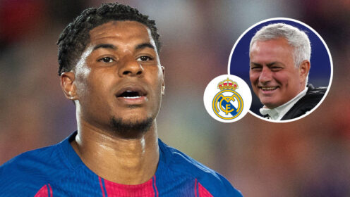 Marcus Rashford reacts after learning Jose Mourinho wants him at Real Madrid