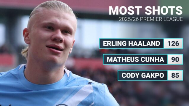 Erling Haaland stats graphic