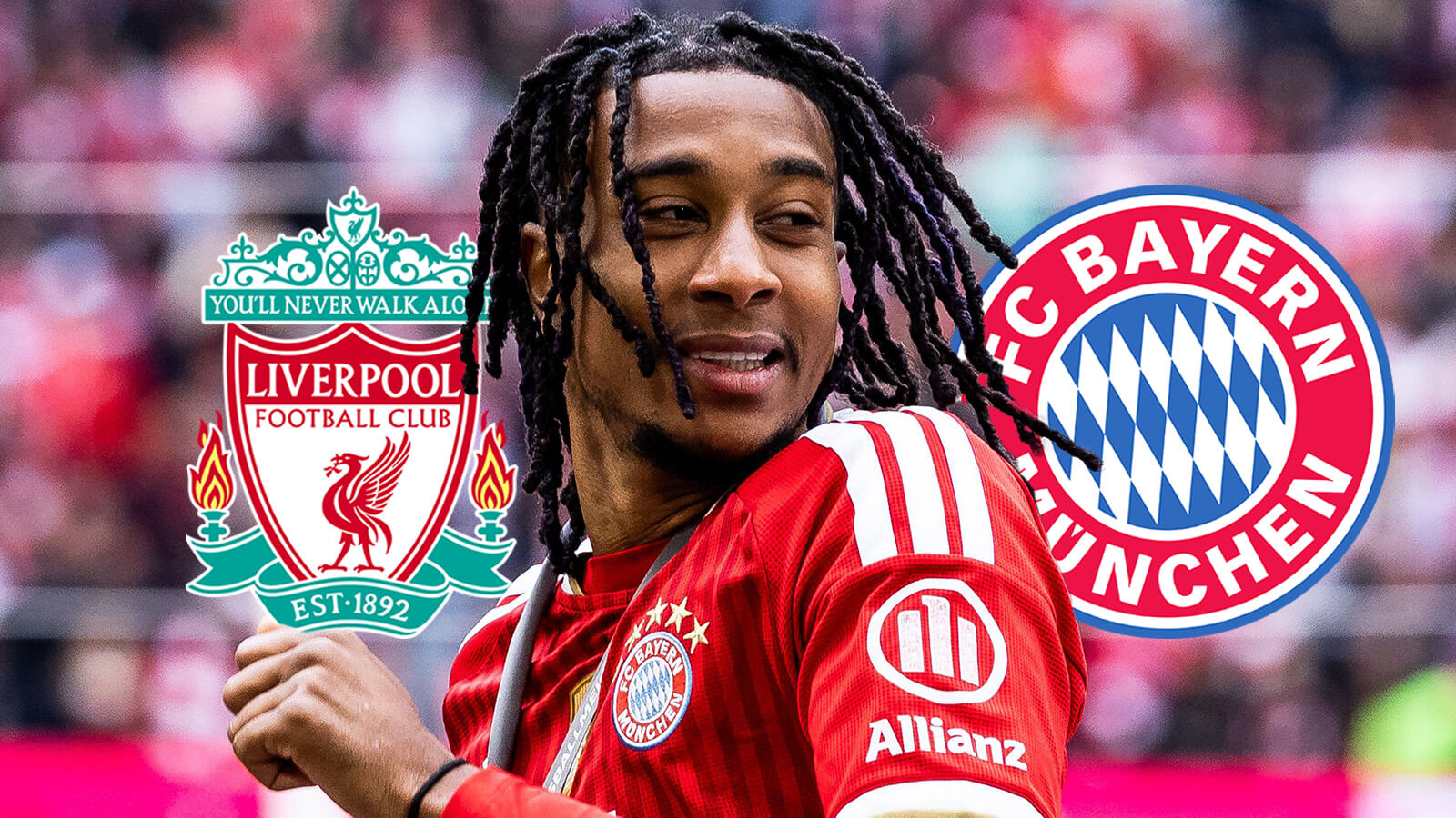 F365 Two Badges Michael Olise Liverpool Bayern Munich 1